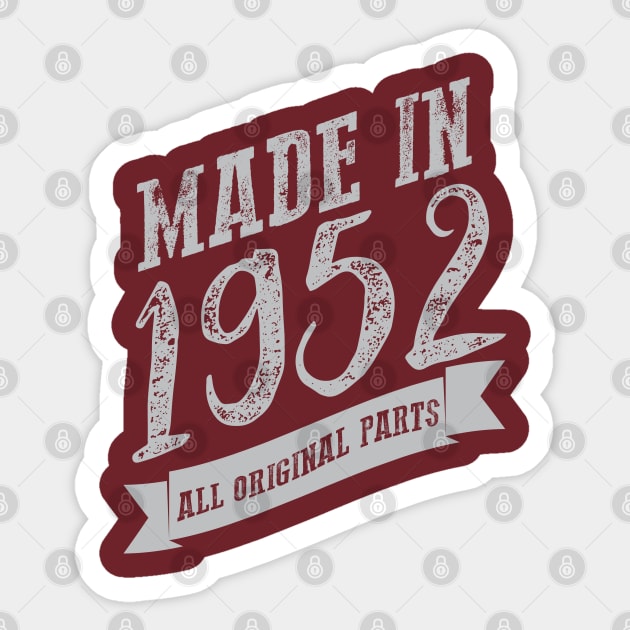 Made in 1952 all original part silver Sticker by variantees